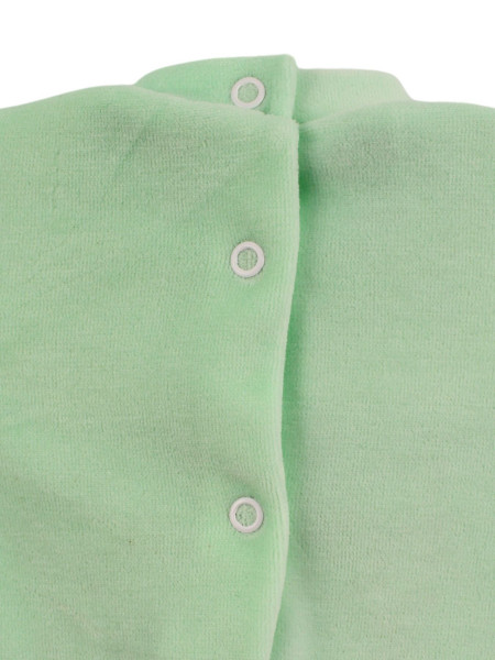 Baby footie baby chenille. Baby footie Best Friends. Colour green, size 0-3 months 3
