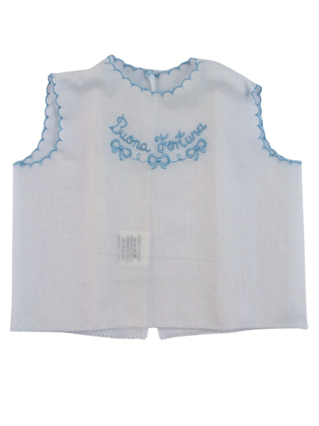 newborn baby blouse good luck in cotton. Blouse Lucky. Colour light blue, one size Light blue One size