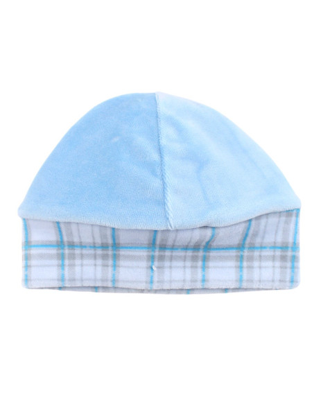 newborn baby chenille hat. scottish tartan hair. Colour light blue, one size Light blue One size