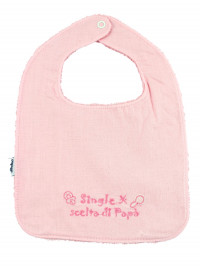 newborn cotton bib. bib I'm single. Colour pink, one size