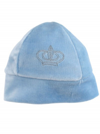 chenille hat. royal crown hair. Colour light blue, one size