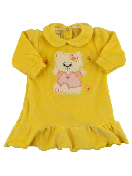 chenille baby dress with flounce. Hello Kitty. Colour yellow, size 0-3 months