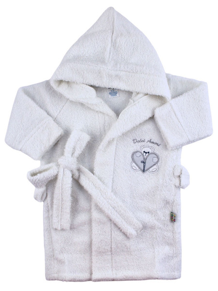 Newborn baby terry cotton bathrobe, Zip bathrobe, Made in Italy. Colour white, size 12 18 months White Size 12 18 months