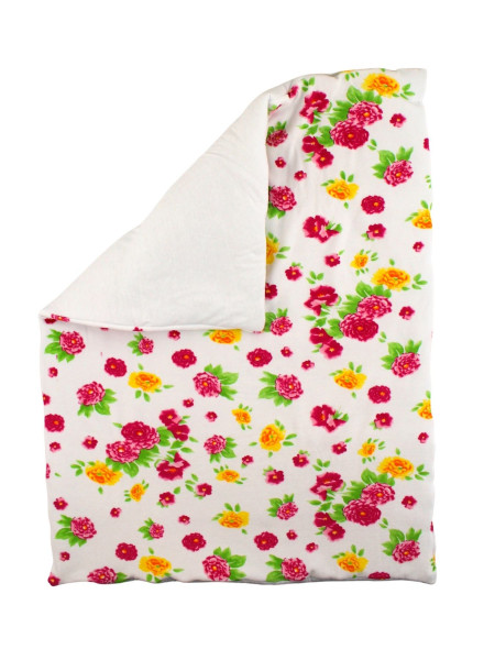 Newborn baby outfit in chenille and cotton, made in Italy. Colour white, one size 5