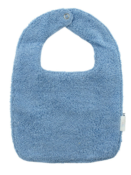 cotton baby bib. Bear and Stars. Colour light blue, one size 3