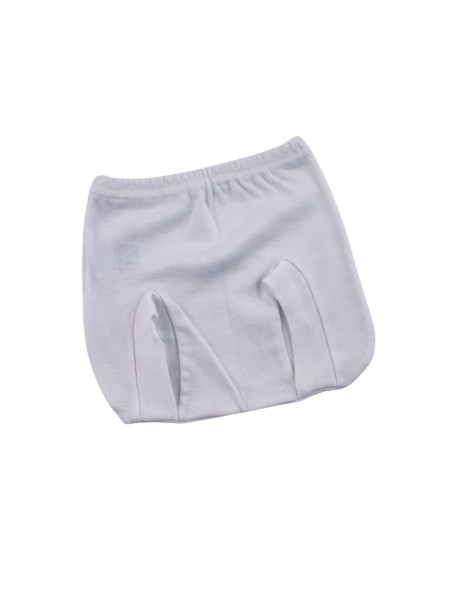 Newborn baby outfit in chenille and cotton, made in Italy. Colour white, one size 11