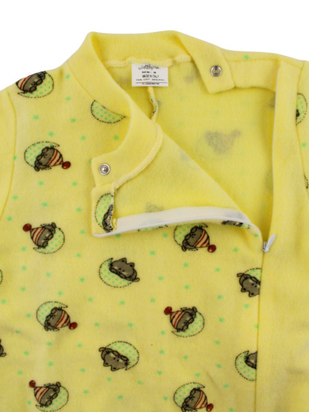 newborn baby pajamas in velour cotton blend. Warm Pyjamas. Colour yellow, size 24-36 months 2