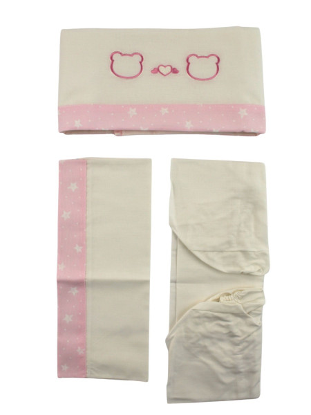 Newborn baby outfit in chenille and cotton, made in Italy. Colour pink, one size 6