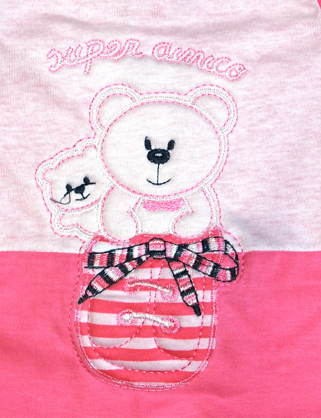 super friendly cotton baby footie in the shoe. Colour coral pink, size 0-1 month 2