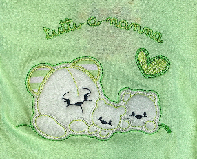 cotton baby footie all at bedtime. Colour pistacchio green, size 3-6 months 2