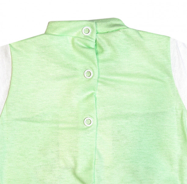 cotton baby footie all at bedtime. Colour pistacchio green, size 3-6 months 3