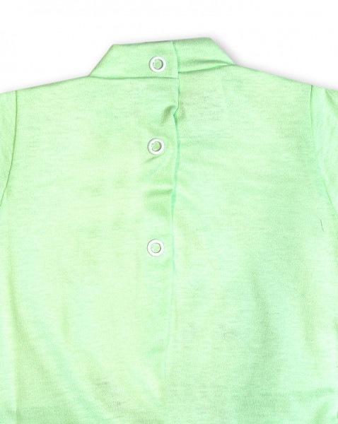 cotton baby footie. baby footie choo-choo. Colour pistacchio green, size 0-1 month 3