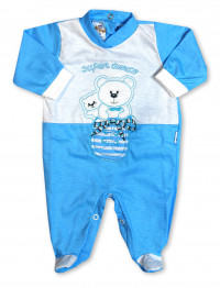 super friendly cotton baby footie in the shoe. Colour turquoise, size first days
