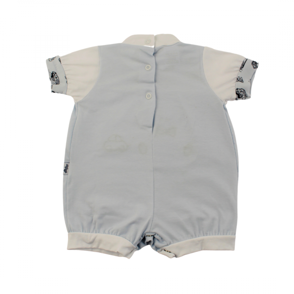 Romper with little girl hearts for the summer season. Colour light blue, size 0-3 months 2