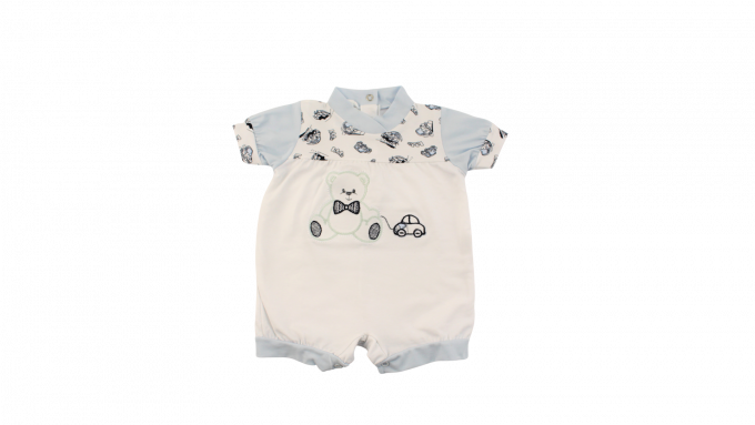 Romper with little girl hearts for the summer season. Colour white, size 6-9 months White Size 6-9 months