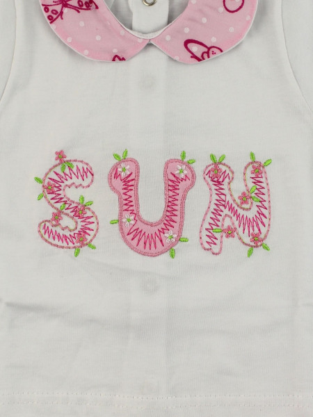 baby outfit sun 100% cotton. Colour pink, size 0-1 month 2