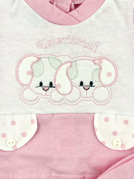 cotton baby outfit tender little faces. Colour pink, size 0-1 month 2