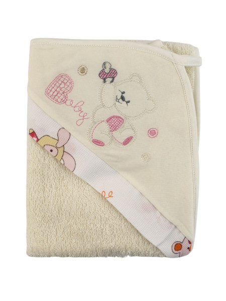 triangle terry baby bathrobe. Colour creamy white, one size 3