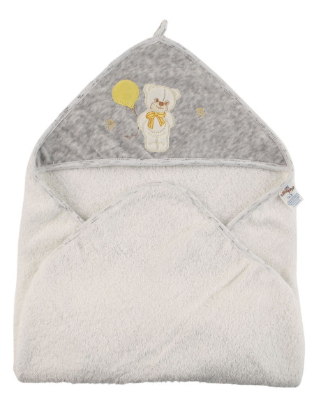 Baby bear triangle bathrobe with balloon. Colour grey, one size Grey One size