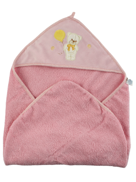 Baby bear triangle bathrobe with balloon. Colour pink, one size Pink One size