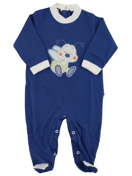 Baby footie cotton bee laughs. Colour blue, size 6-9 months Blue Size 6-9 months