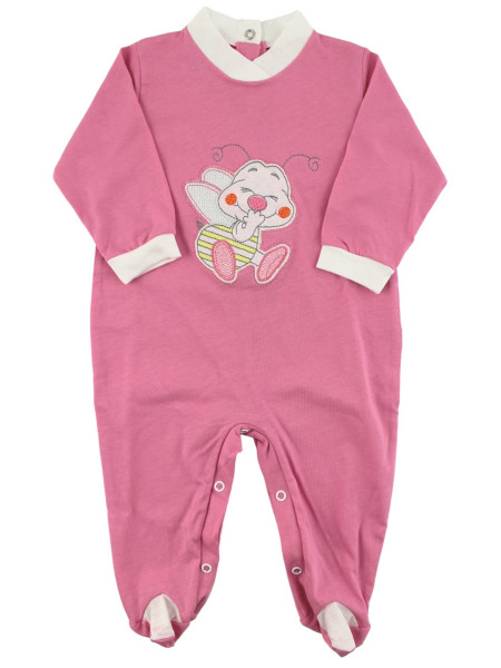 Baby footie cotton bee laughs. Colour fuchsia, size 6-9 months Fuchsia Size 6-9 months