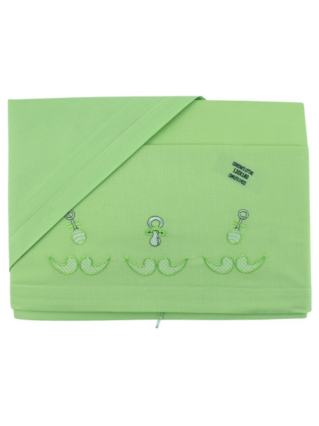 coordinated cot bei sogni outfit 3 pieces. Colour pistacchio green, one size
