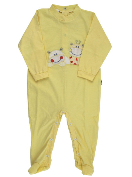 cotton baby footie. baby footie cute friends. Colour yellow, size 18-24 months Yellow Size 18-24 months