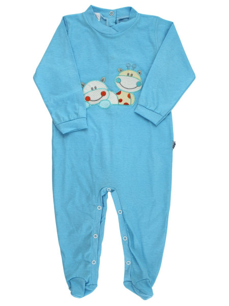 cotton baby footie. baby footie cute friends. Colour turquoise, size 18-24 months Turquoise Size 18-24 months