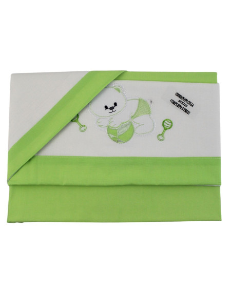 coordinated sheets for baby cot ball and rattles. Colour pistacchio green, one size Pistacchio green One size