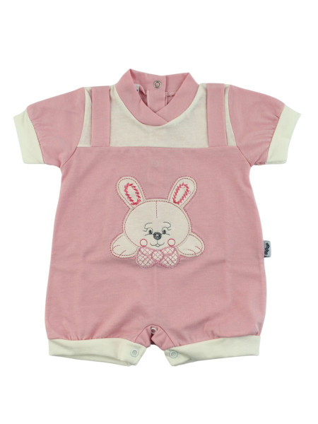 romper cotton bunny with bow. Colour pink, size 0-3 months Pink Size 0-3 months