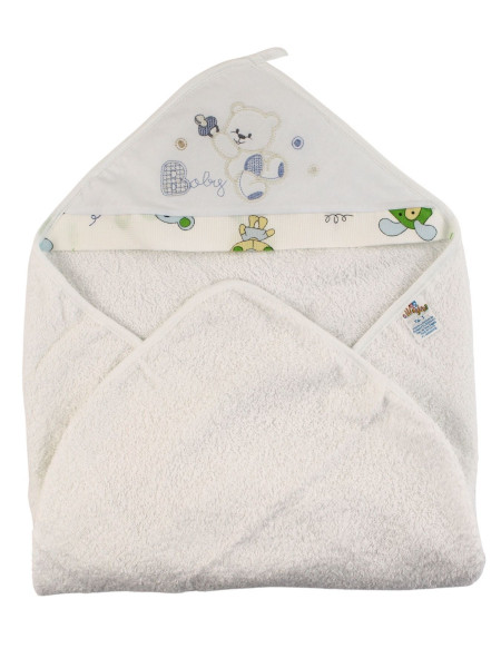 triangle terry baby bathrobe. Colour white, one size White One size