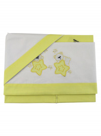 coordinated cot seven stars 3 pieces. Colour yellow, one size