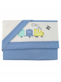coordinated cradle 3 pcs train. Colour light blue, one size