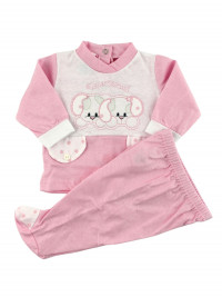 cotton baby outfit tender little faces. Colour pink, size 6-9 months