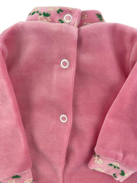 baby footie chenille spring. Colour fuchsia, size 0-3 months 3