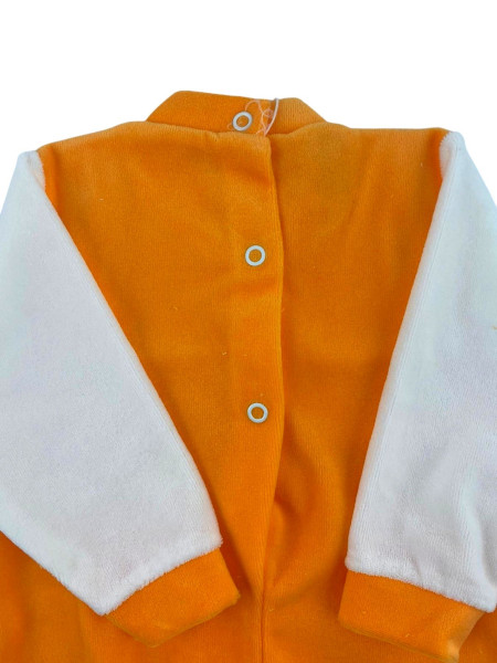 baby footie chenille love of mommy and daddy. Colour orange, size 9-12 months 3