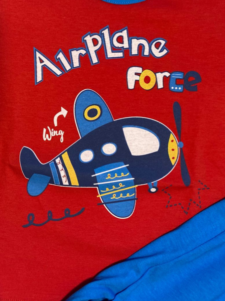 short sleeve cotton baby summer pajamas and shorts. Colour red, size 9-12 months 2