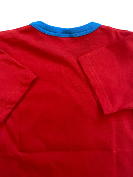 short sleeve cotton baby summer pajamas and shorts. Colour red, size 9-12 months 3