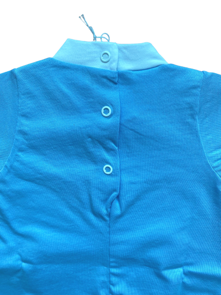 cotton summer newborn romper. Colour light blue, size 0-3 months 2