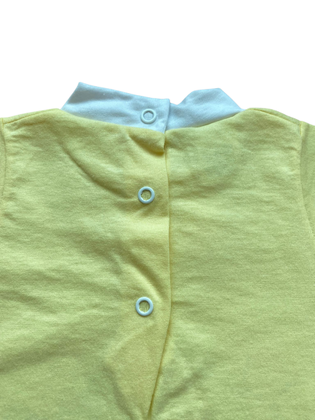 bruchetto cotton summer newborn romper. Colour yellow, size 0-3 months 3