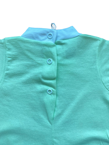 romper newborn summer cotton snail. Colour pistacchio green, size 0-3 months 3