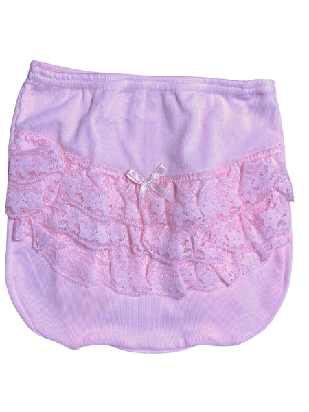anatomical cotton baptismal panties. Colour pink, size 1-3 months Pink Size 1-3 months
