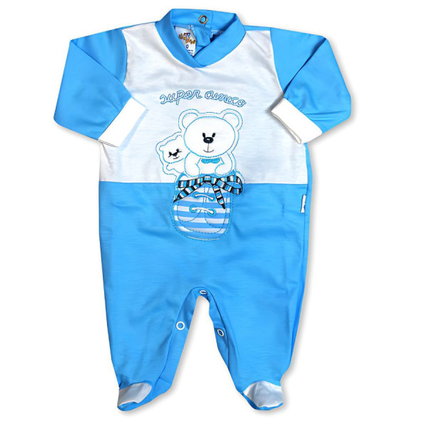 super friendly cotton baby footie in the shoe. Colour turquoise, size 3-6 months 4