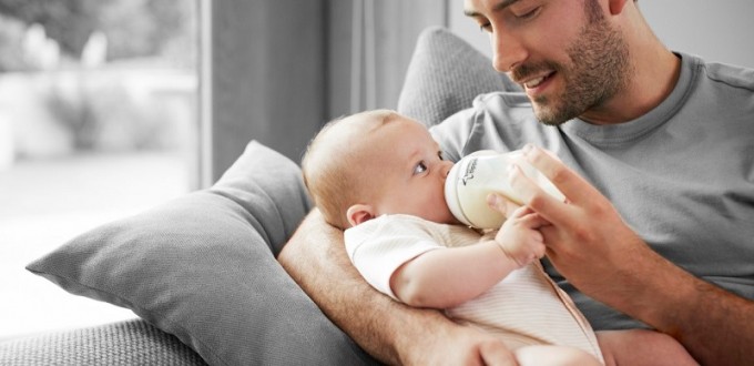 As the new daddy falls in love with his baby